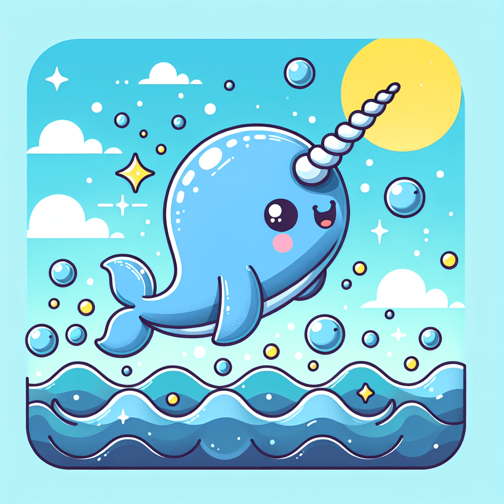 Cheerful Narwhal Numbered Painting Kits