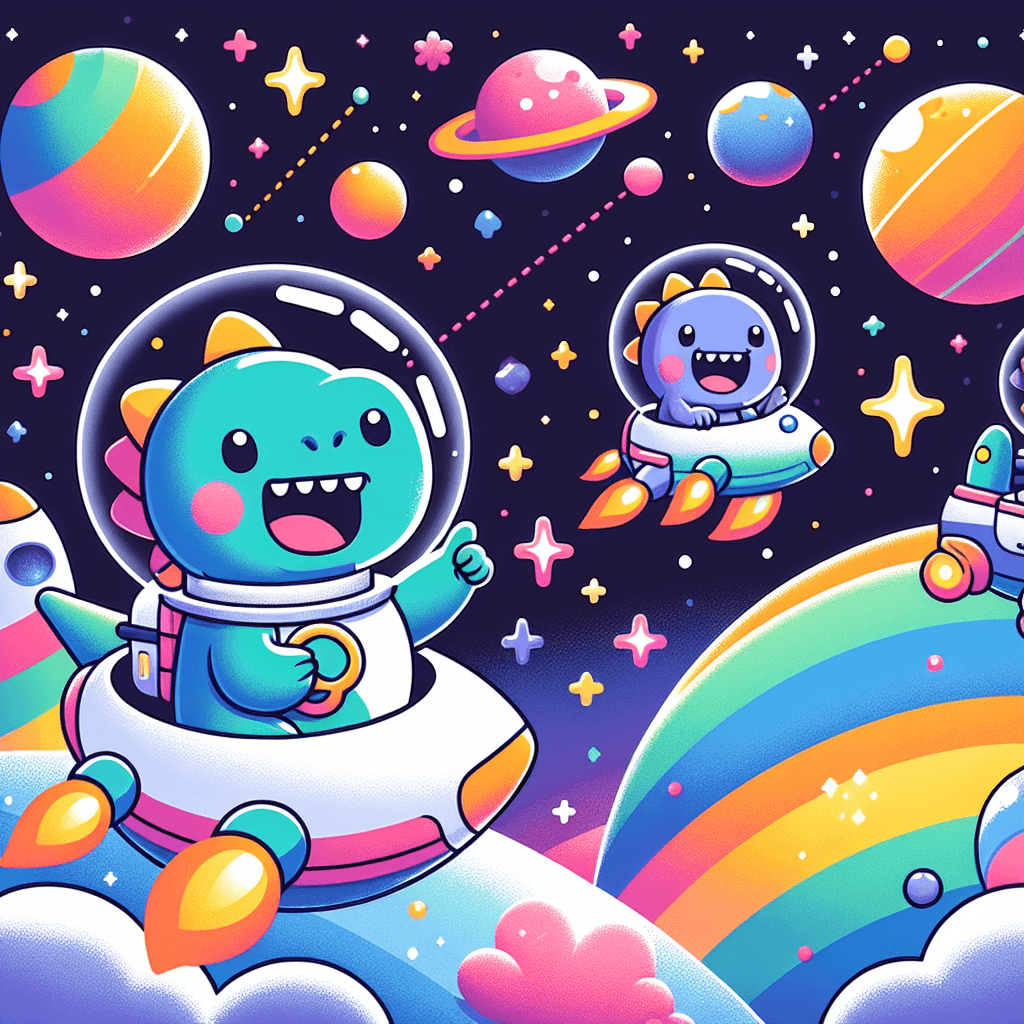 Super Space Dinosaurs Numbered Painting Kits