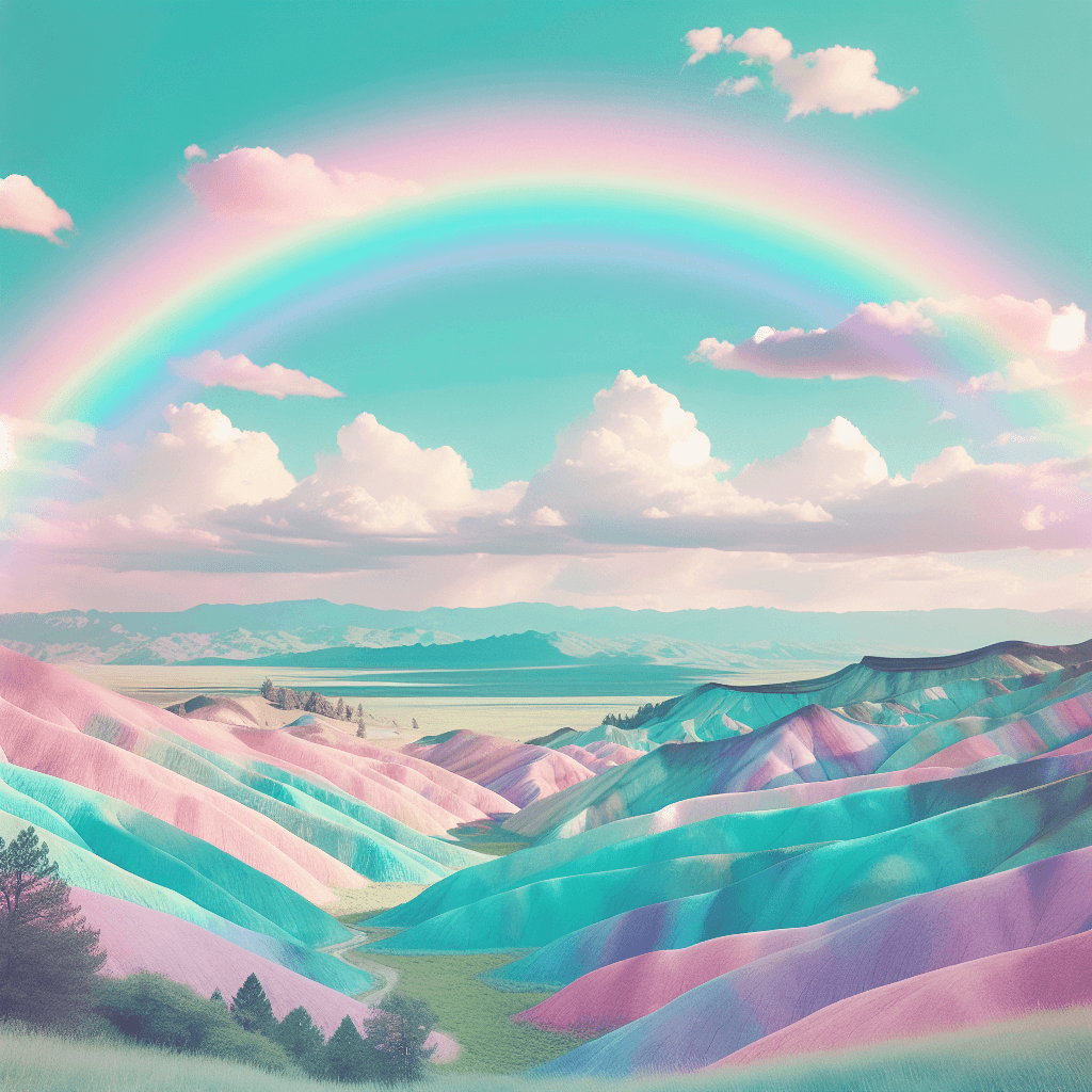 Dreamy Pastel Rainbow Painting Number Kit
