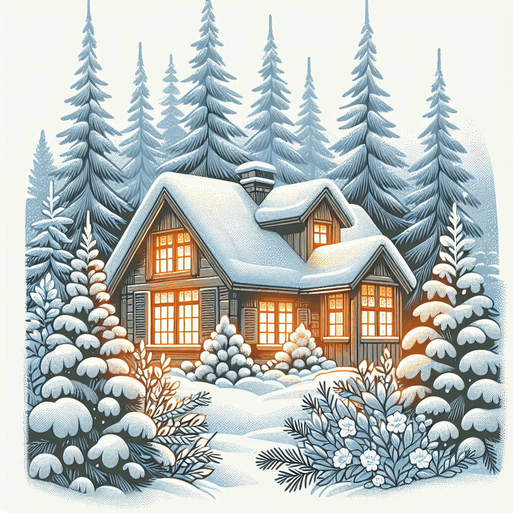 Crisp Winter Cabin DIY Paint By Numbers