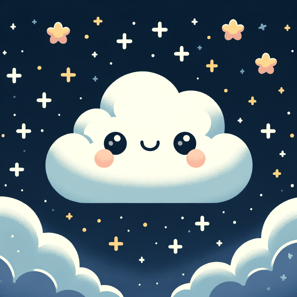 Dreamy Clouds And Stars Number Painting