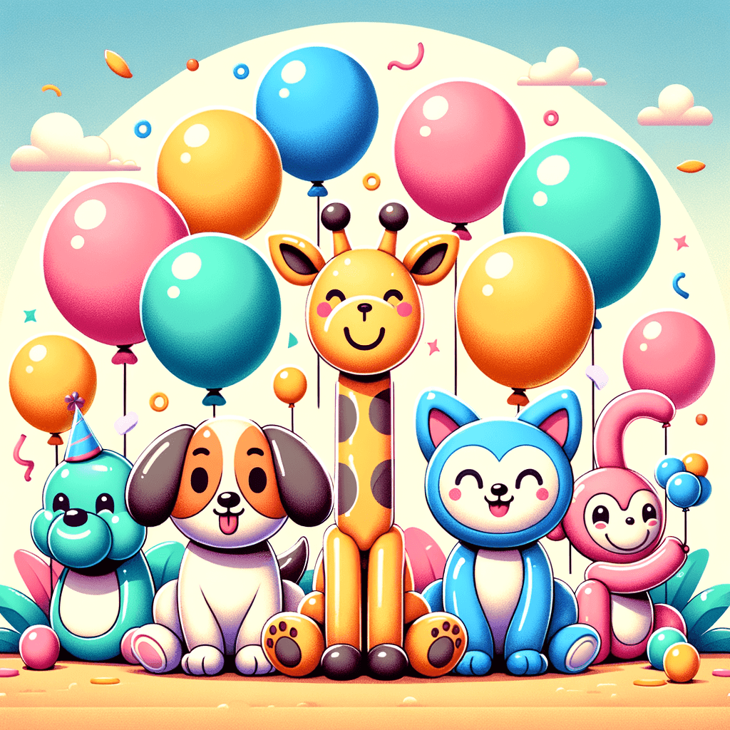 Whimsical Balloon Animals Paint By Numbers Art