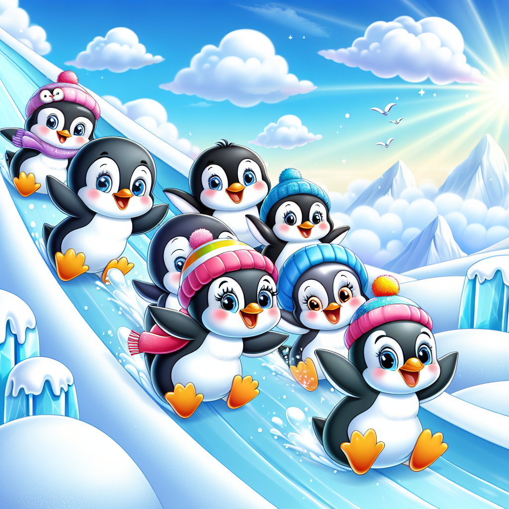 Curious Little Penguins Paint By Numbers Art