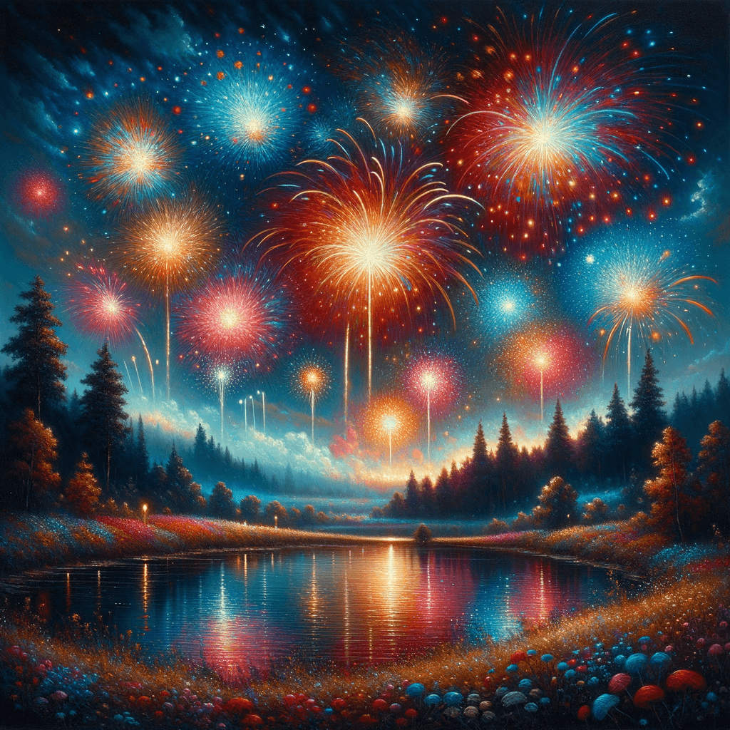 Dazzling Fireworks Numbered Painting Kits