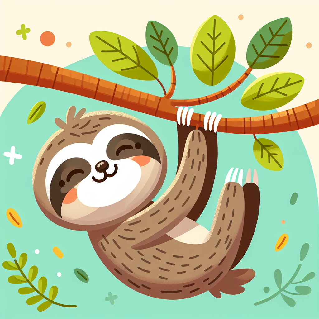 Playful Sloth Numbered Painting Kits