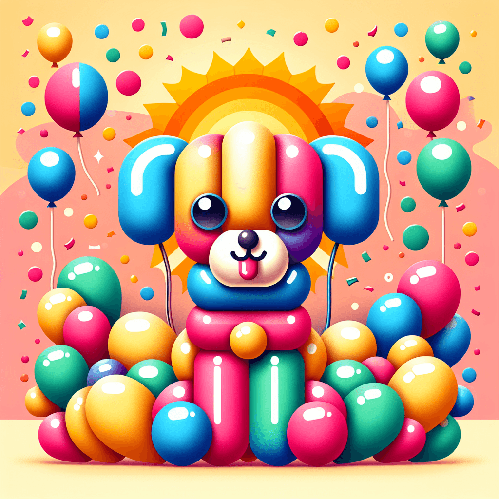 Bright Balloon Puppy Numbered Painting Kits