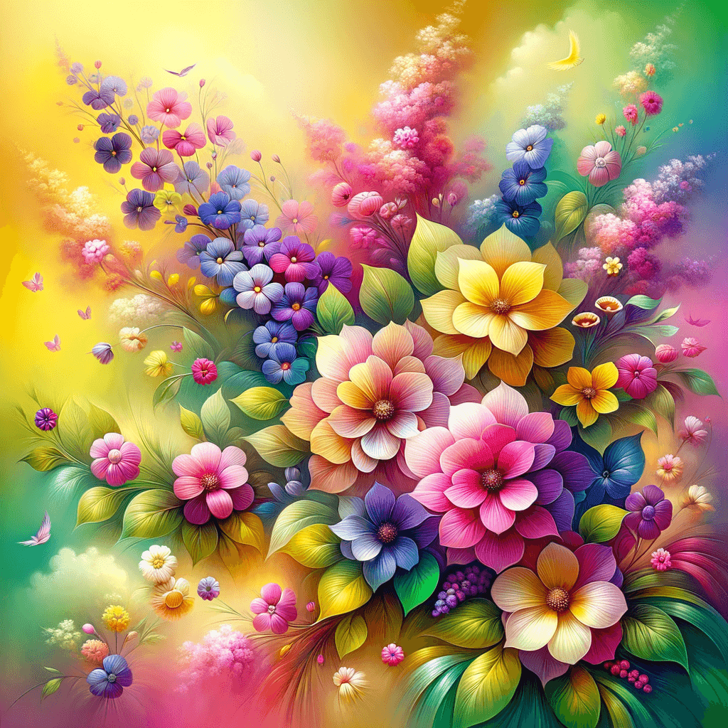 Radiant Flower Burst Numbered Painting Kits