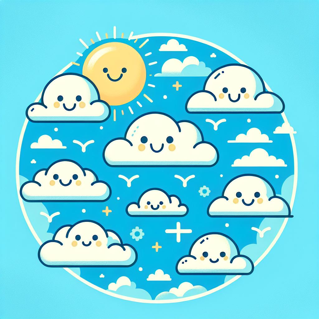 Cute Cloud Friends Paint By Numbers Art