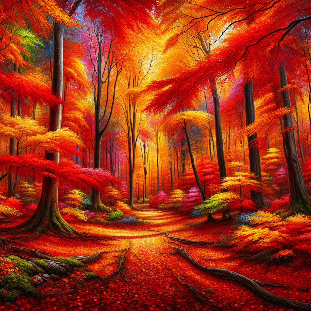 Majestic Autumn Woods Paint By Color
