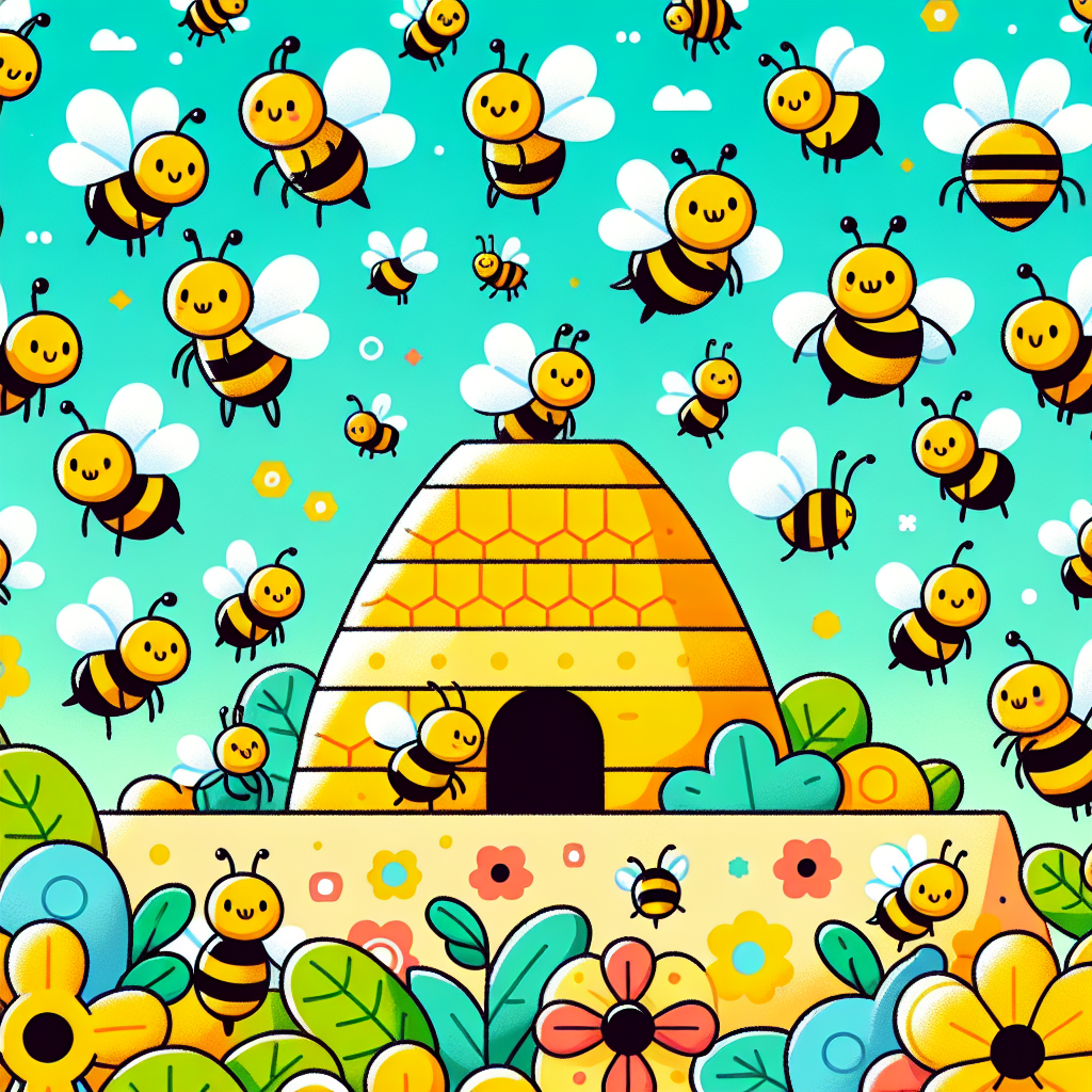Busy Honeybee Hive Painting Number Kit