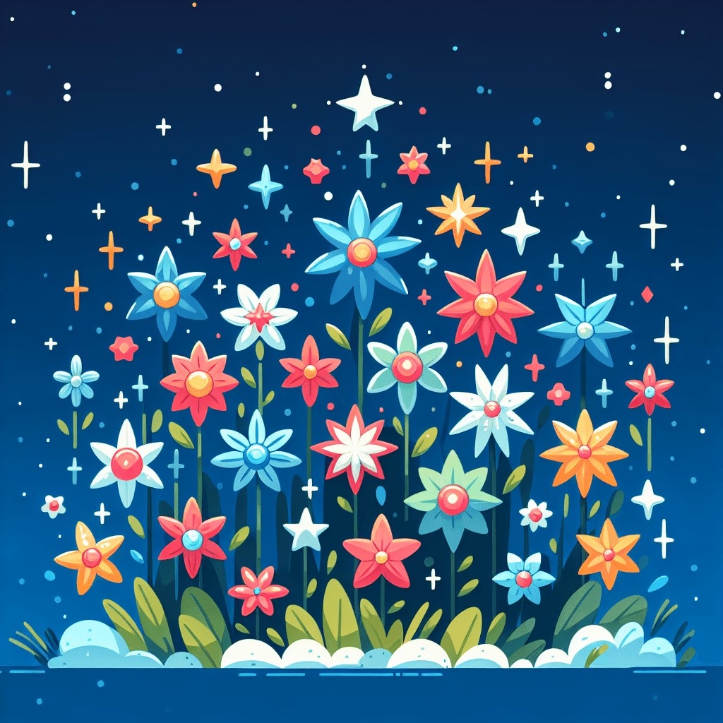 Glittering Galaxy Garden Number Painting