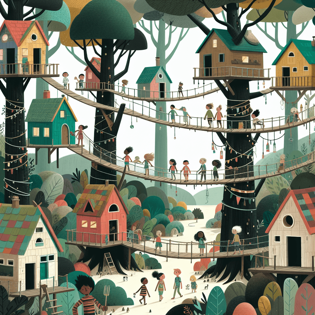 Mystical Treehouse Village Paint By Color
