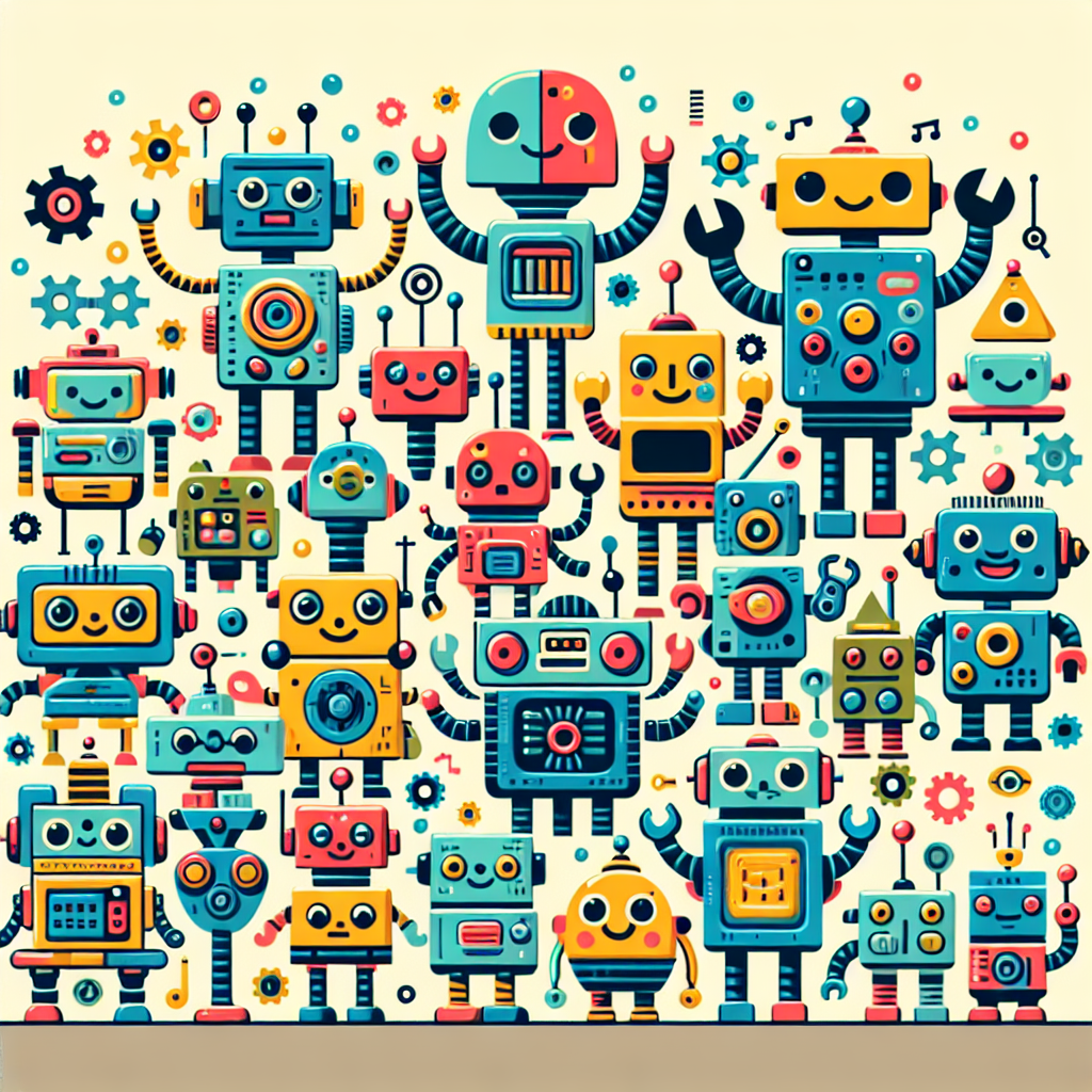 Amazing Robot Friends Numbered Painting Kits