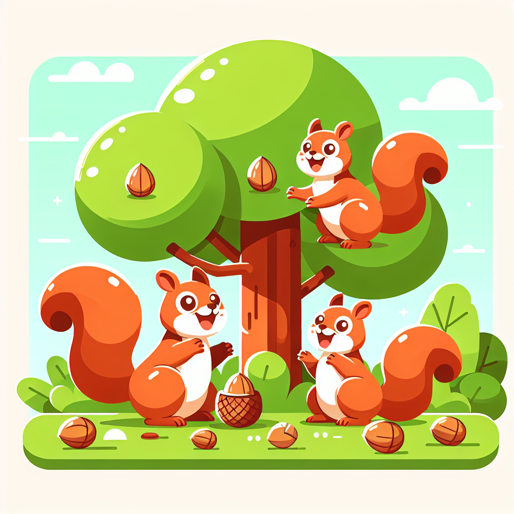 Playful Squirrel Gathering Paint By Numbers Kits