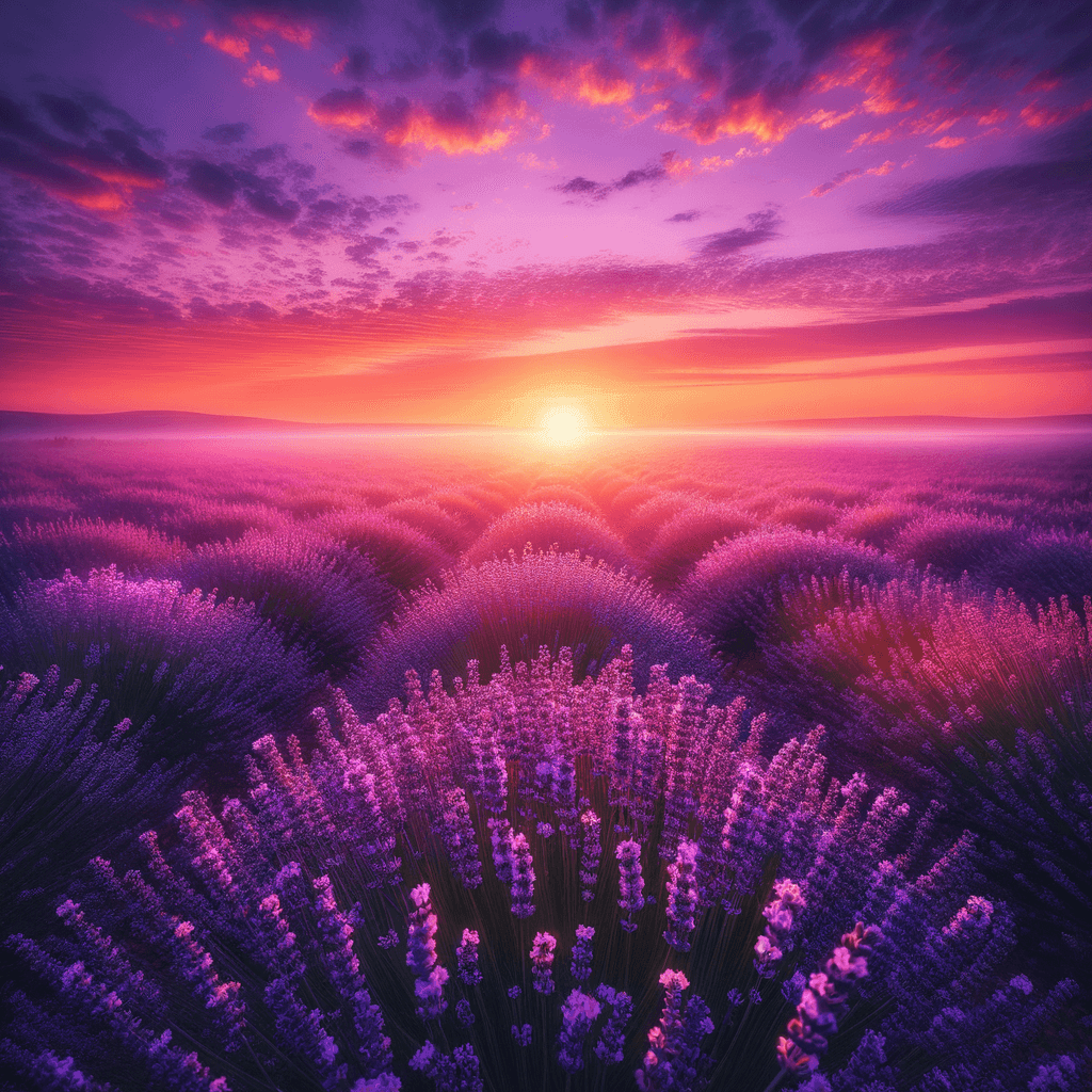Sunrise Over Lavender Fields - DIY Painting By Numbers Kit