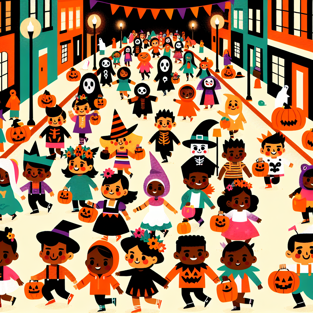 Happy Halloween Parade DIY Paint By Numbers