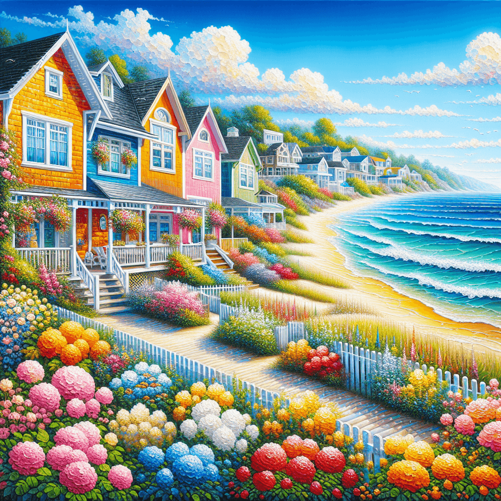 Charming Coastal Scene Paint By Numbers Kits