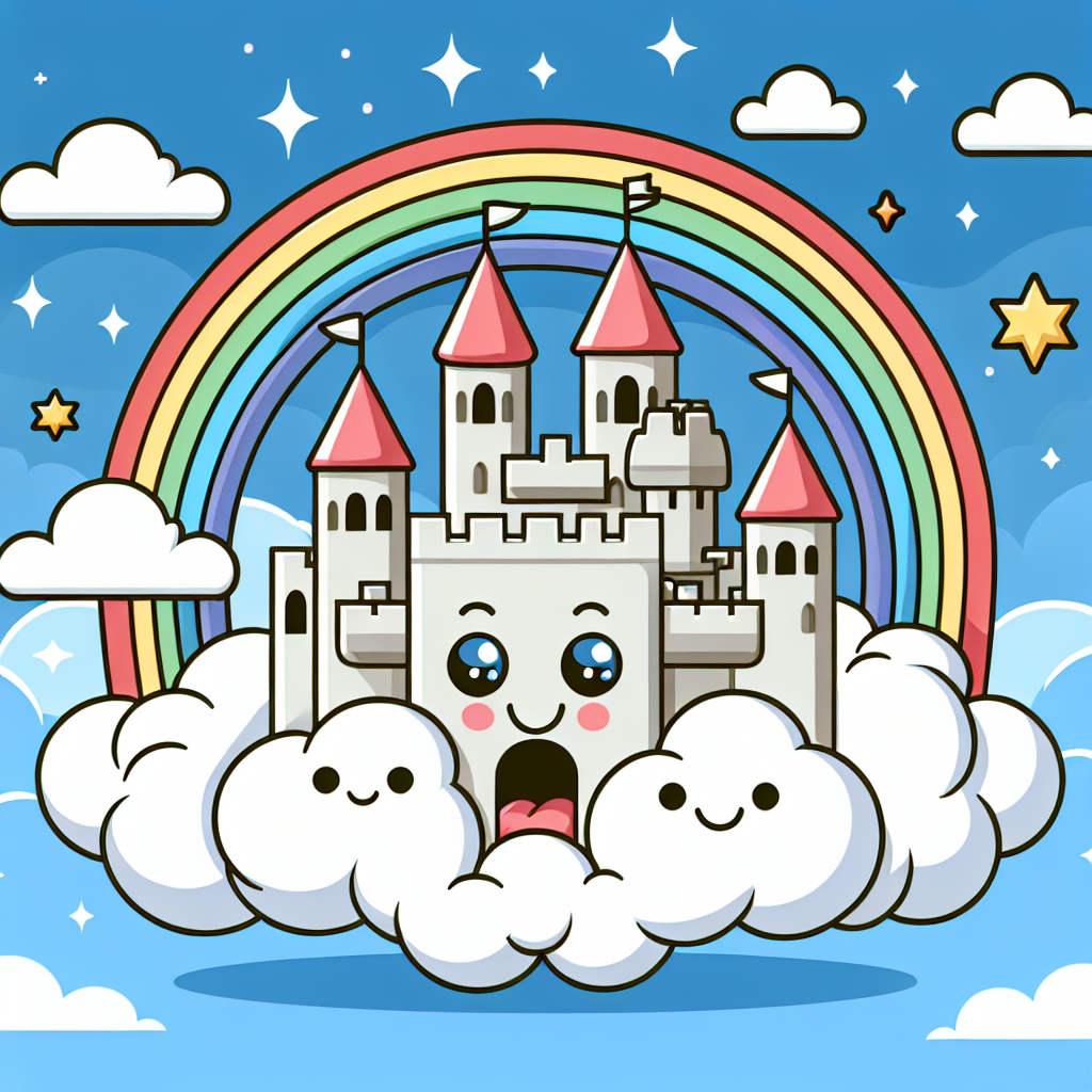 Fluffy Cloud Castle Painting By Numbers Kit
