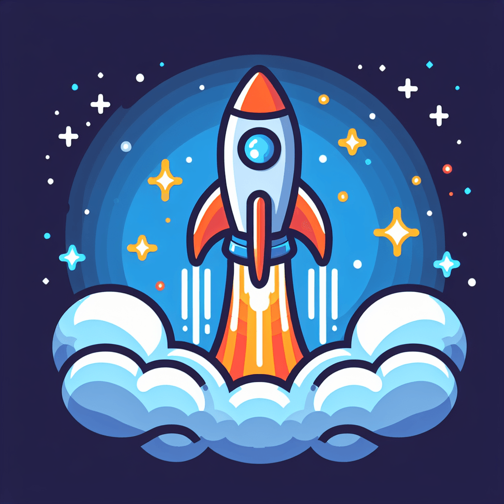 Rocket Ship Blast Off DIY Paint By Numbers