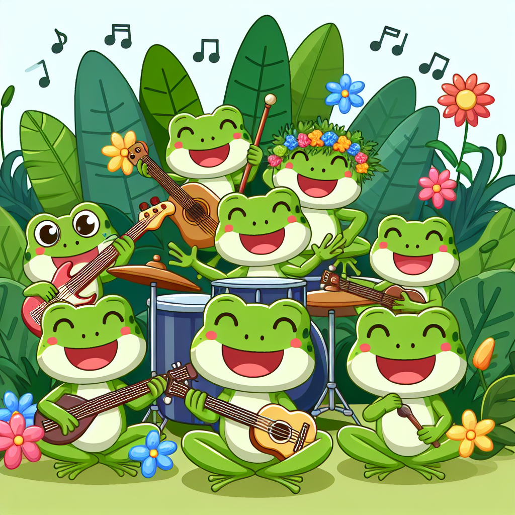 Frog's Jungle Jam Paint By Color