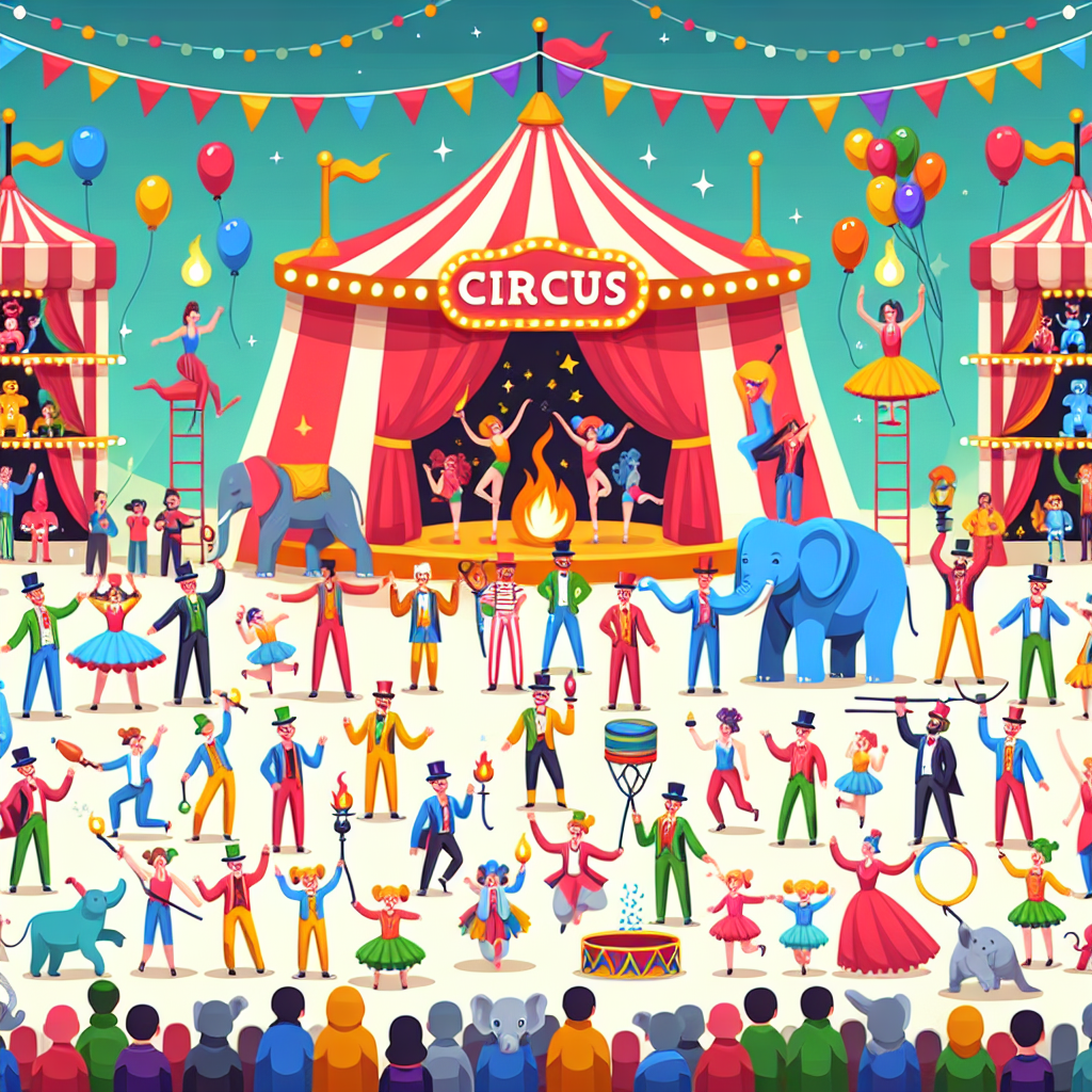 Circus Celebration Carnival Number Painting