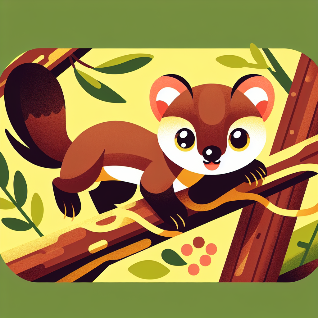 Playful Pine Marten Paint By Numbers Art