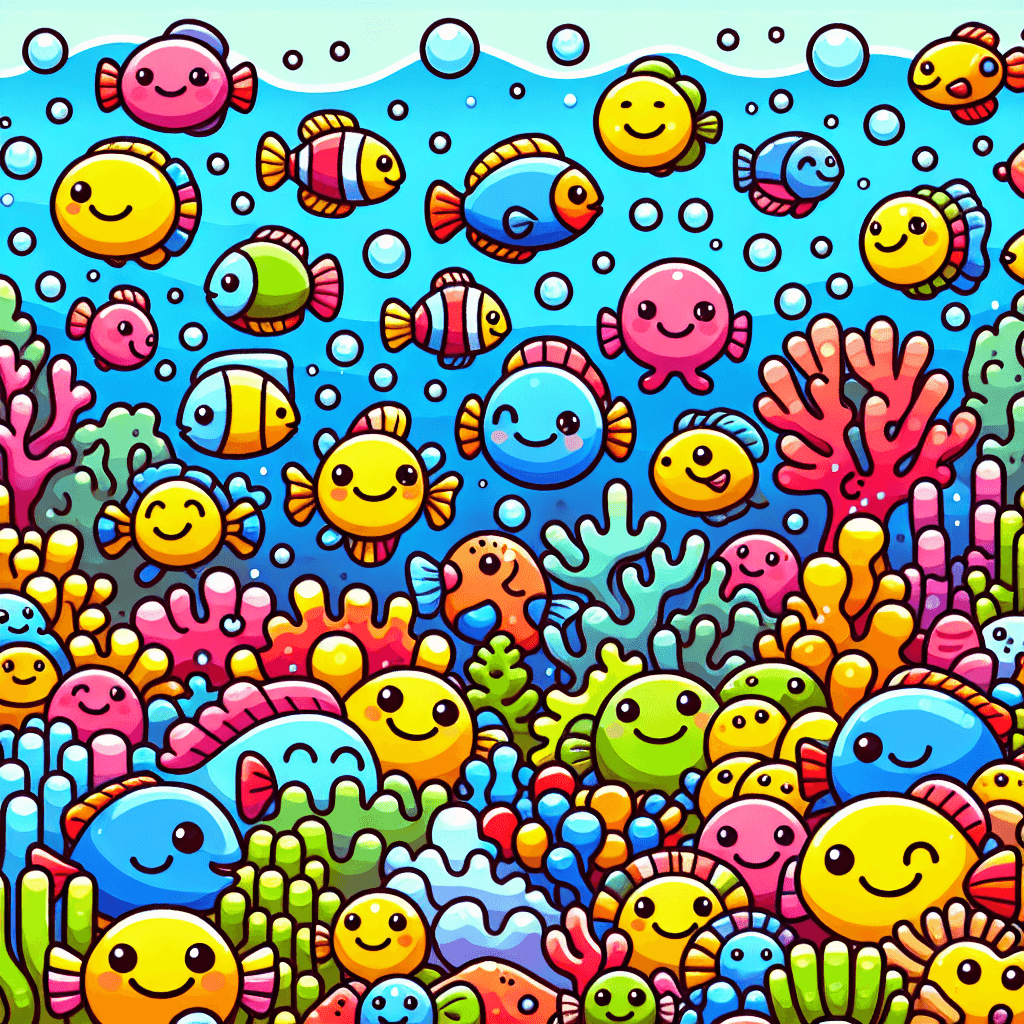 Funky Fish Frenzy Paint By Color