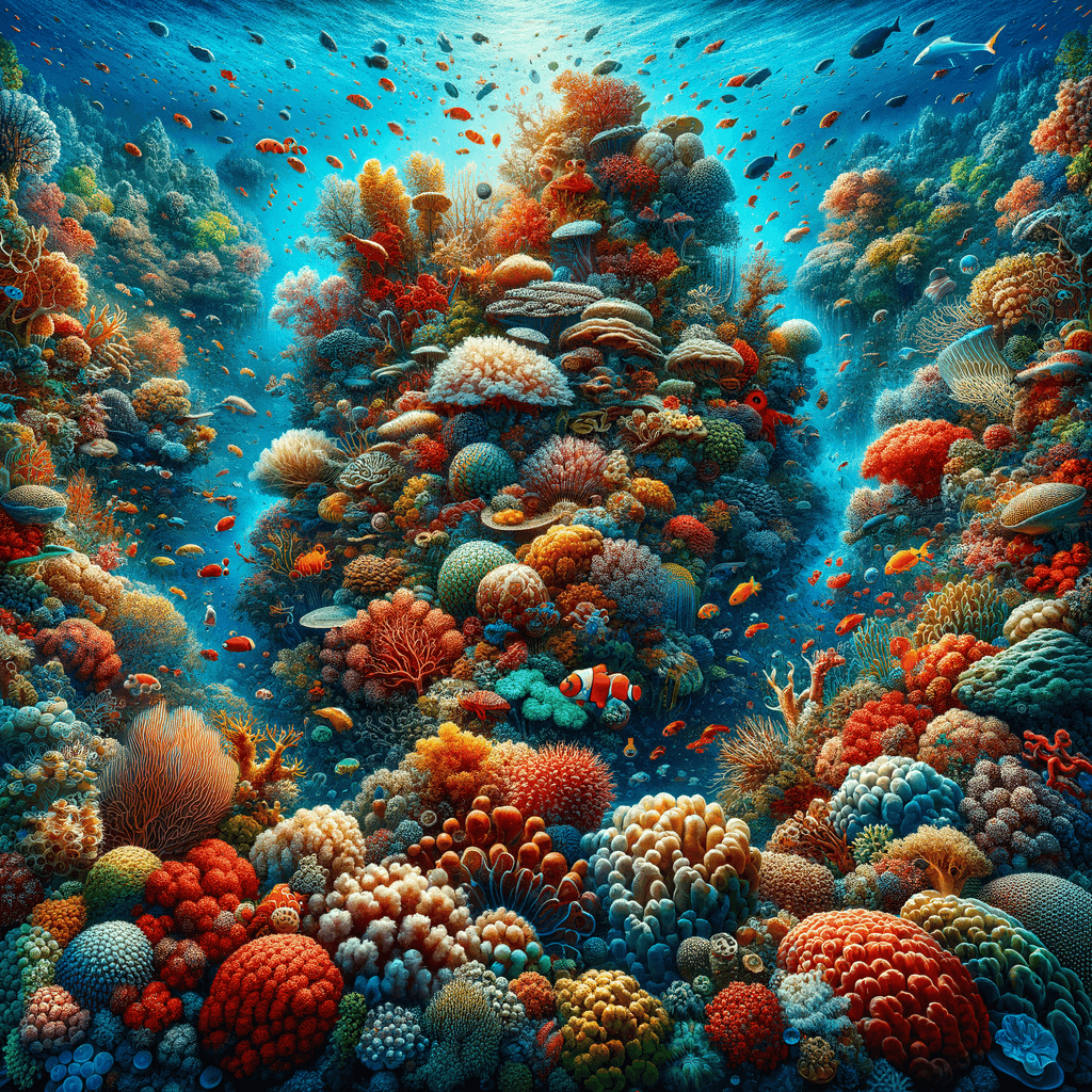 Kaleidoscope Coral Reef Numbered Painting Kits