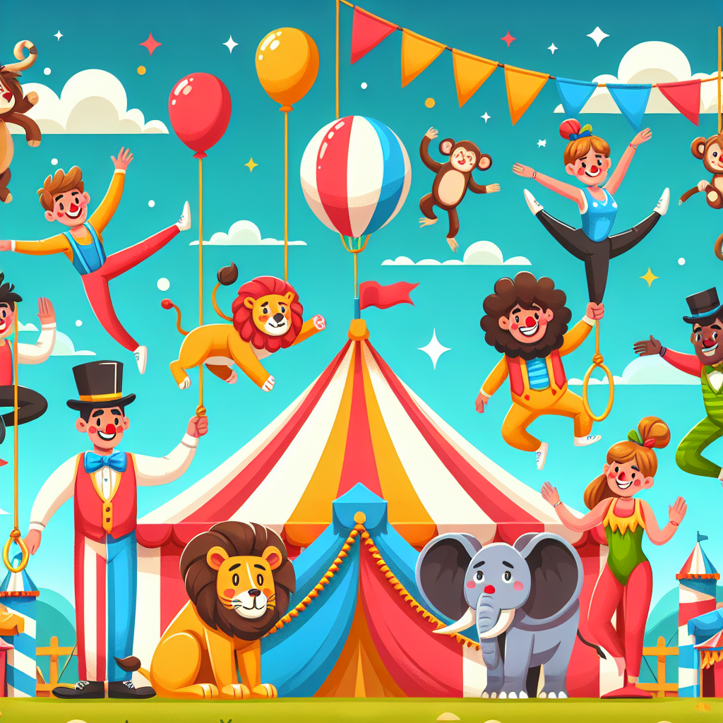 Silly Circus Celebration Numbered Painting Kits