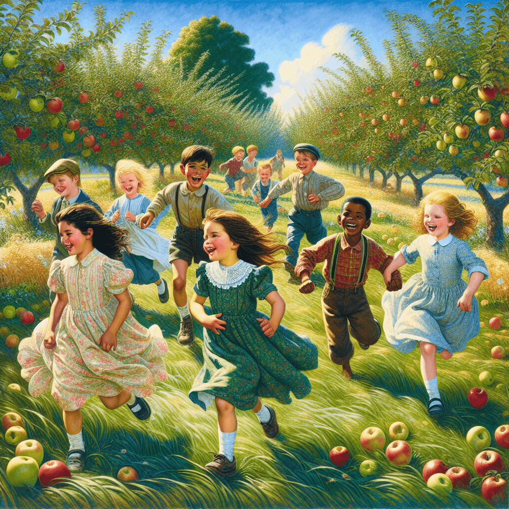 Frolic In The Orchard Numbered Painting Kits