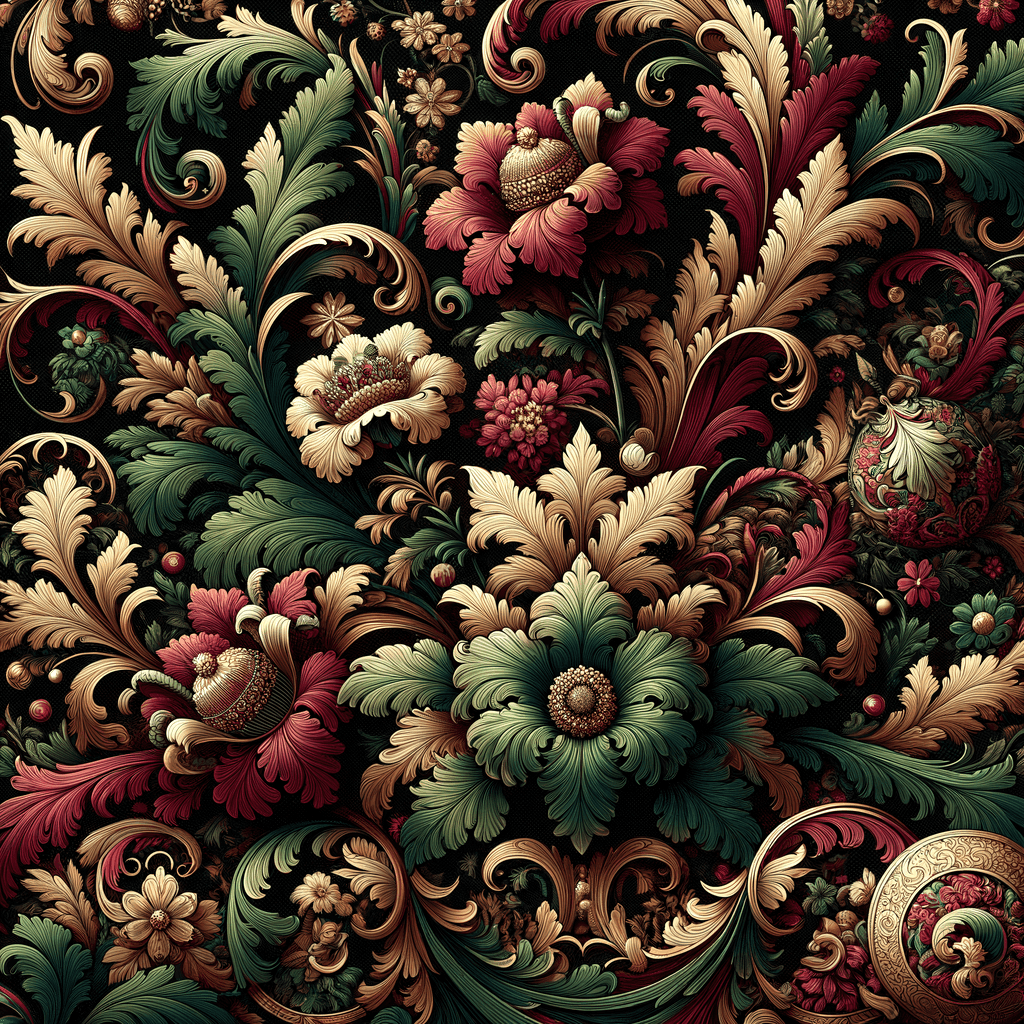 Renaissance Floral Tapestry Paint By Numbers