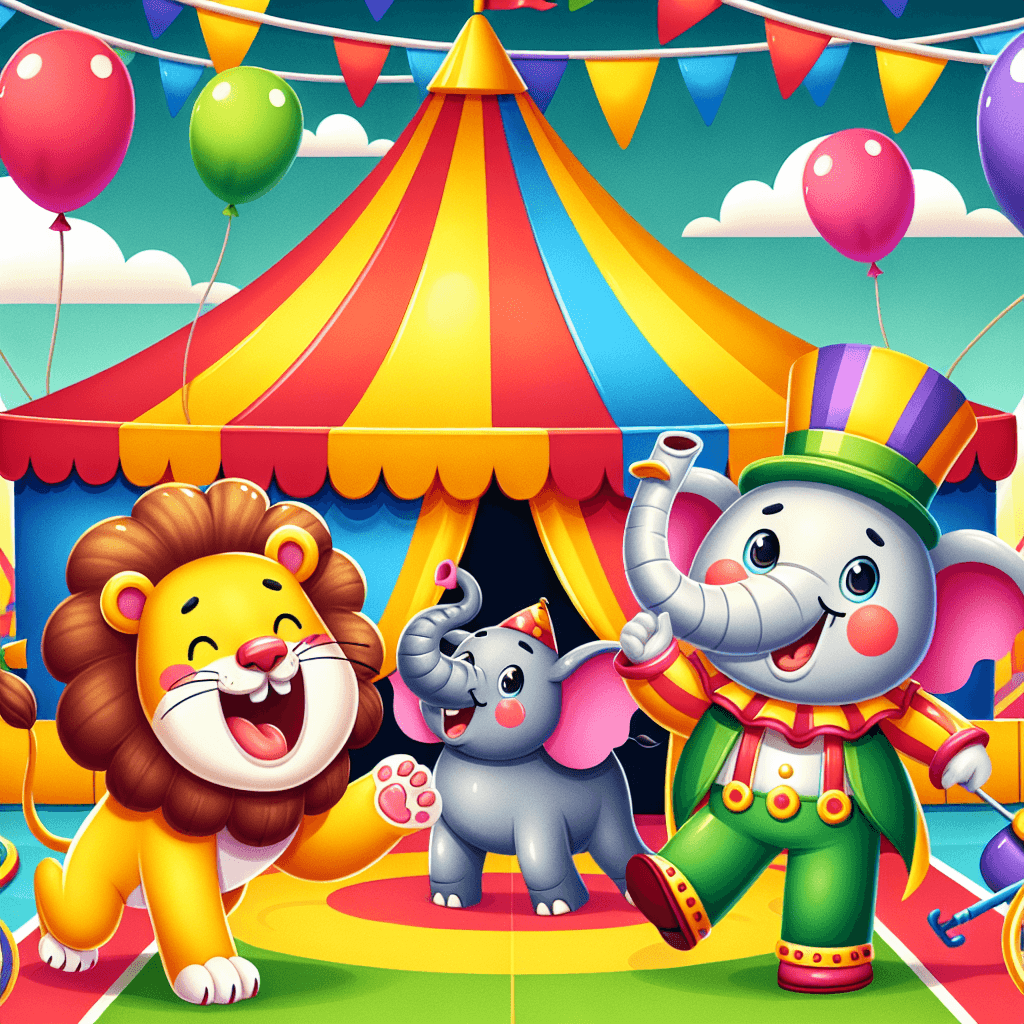 Jolly Circus Animals Paint By Numbers