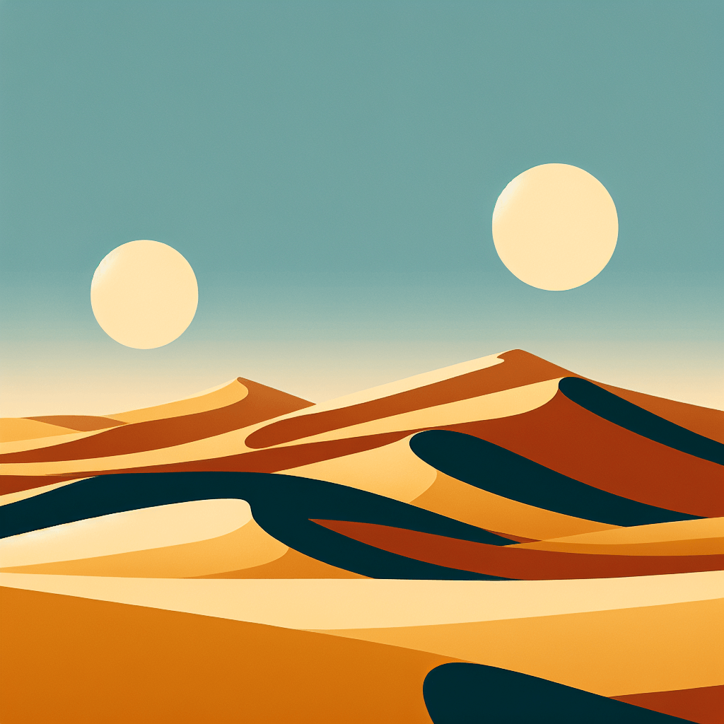 Desert's Golden Silence Numbered Painting Kits