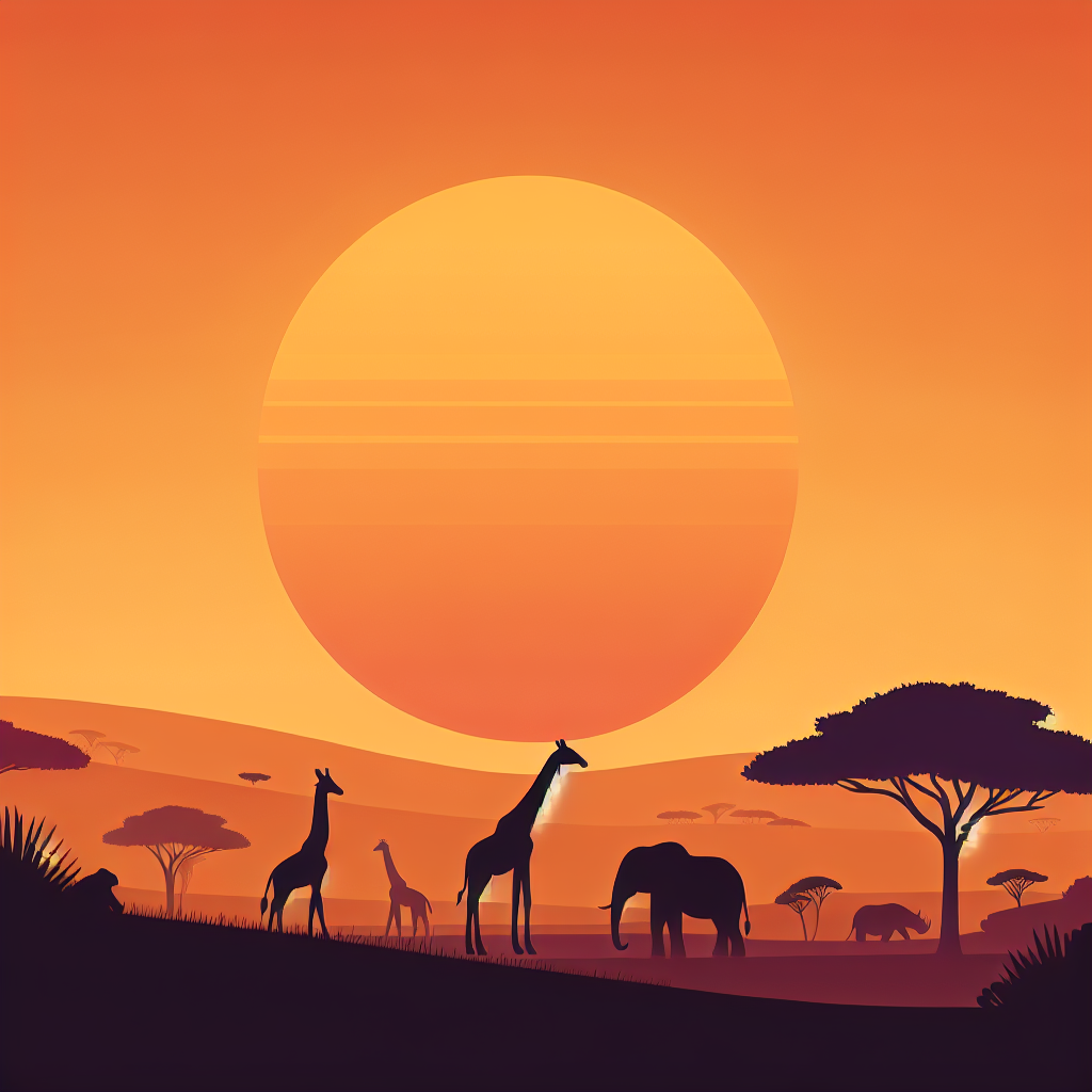 Savannah Sunset Painting By Numbers Kit