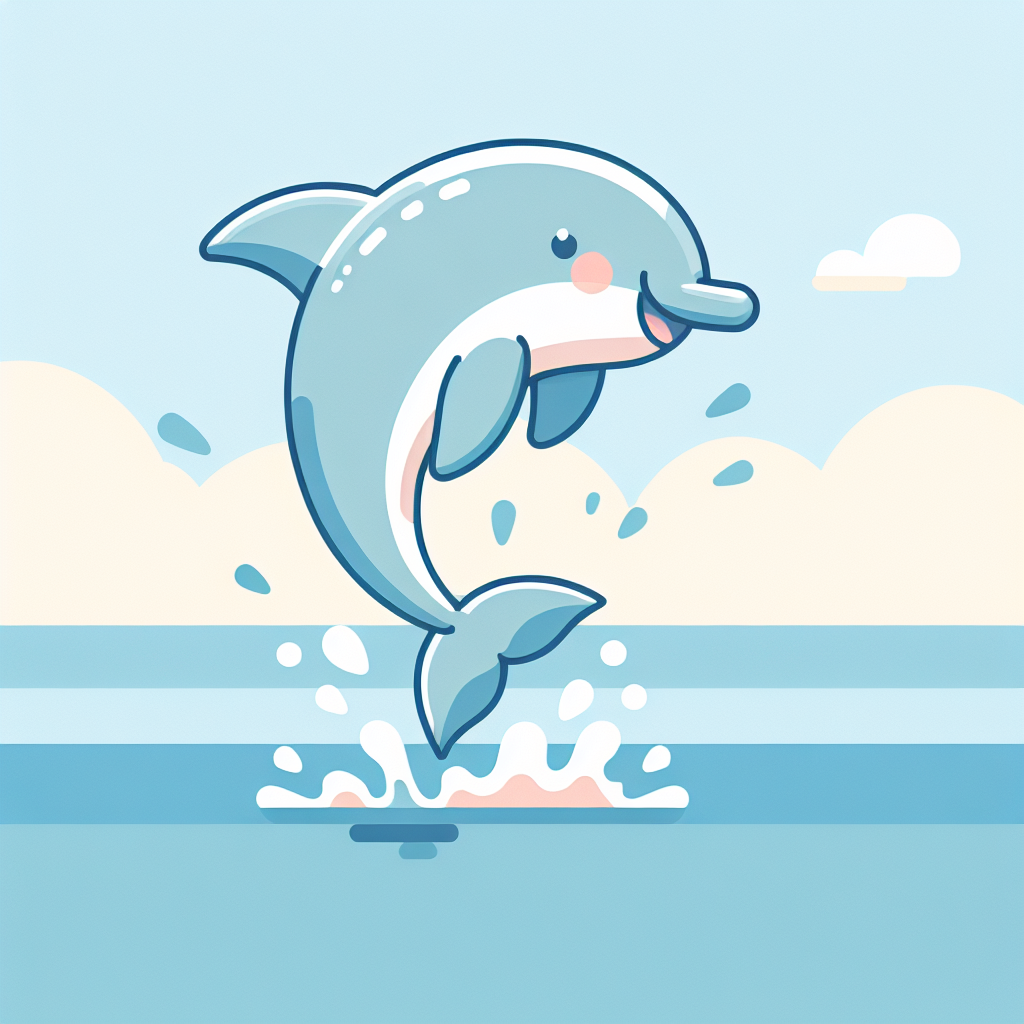 Curious Dolphin Splash Paint By Numbers