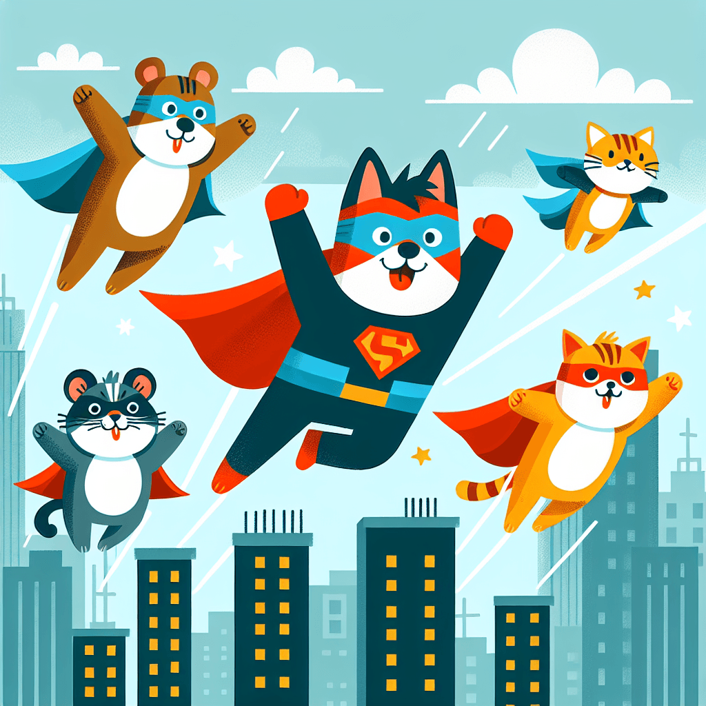 Superhero Pet Squad Paint By Color