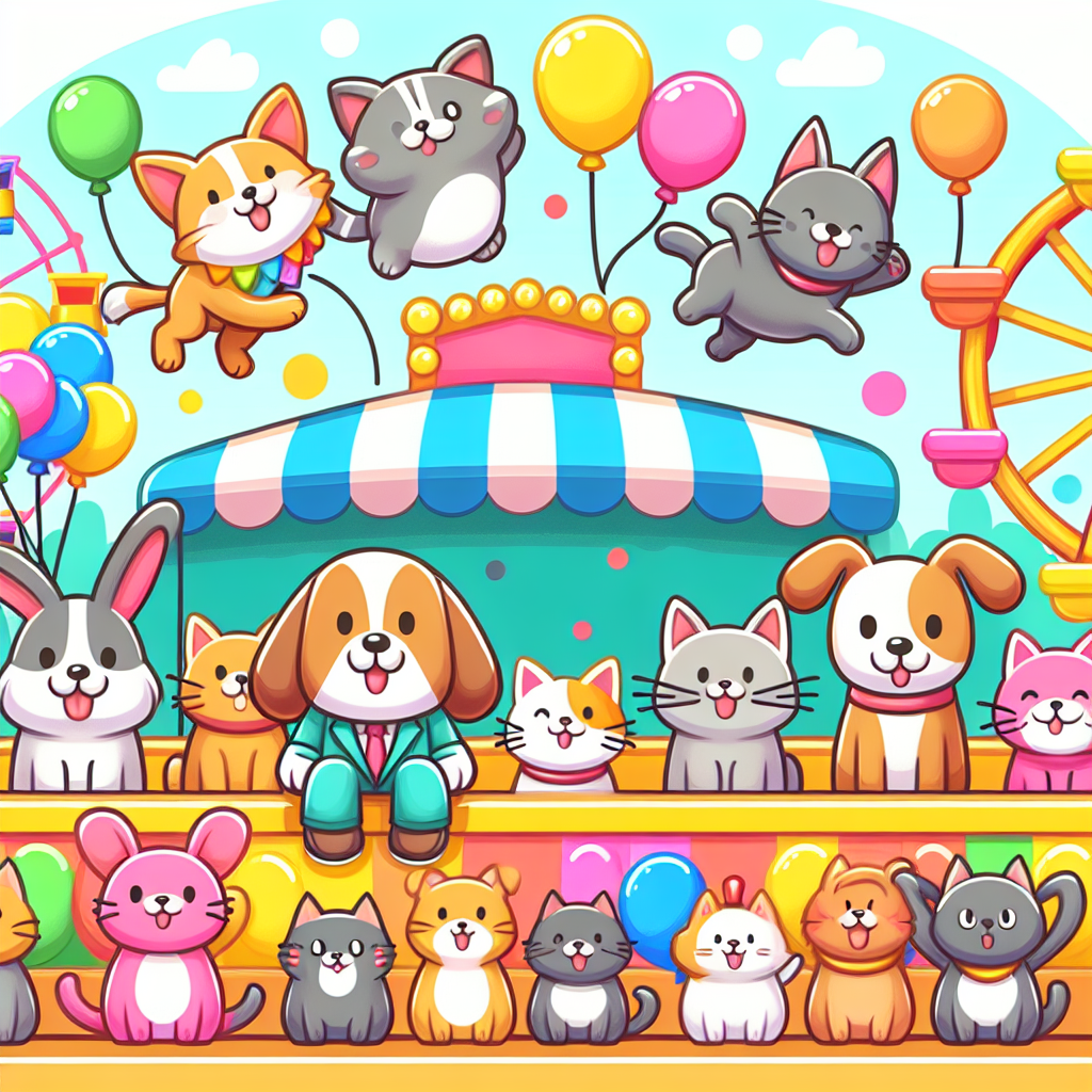 Animal Friends At The Carnival Paint By Numbers Art
