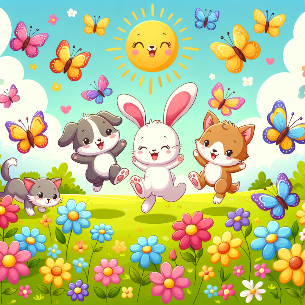 Cuddly Friends In The Meadow Numbered Painting Kits