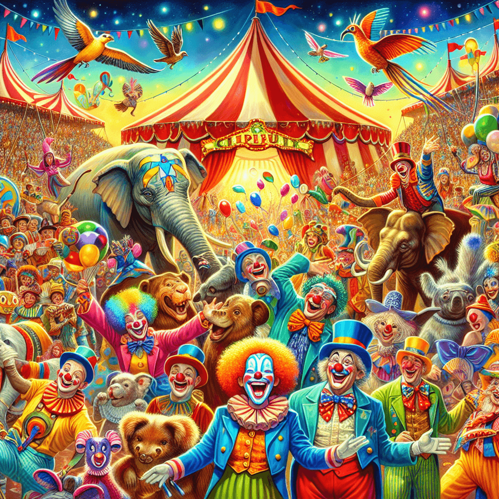 Dynamic Circus Parade Paint By Numbers