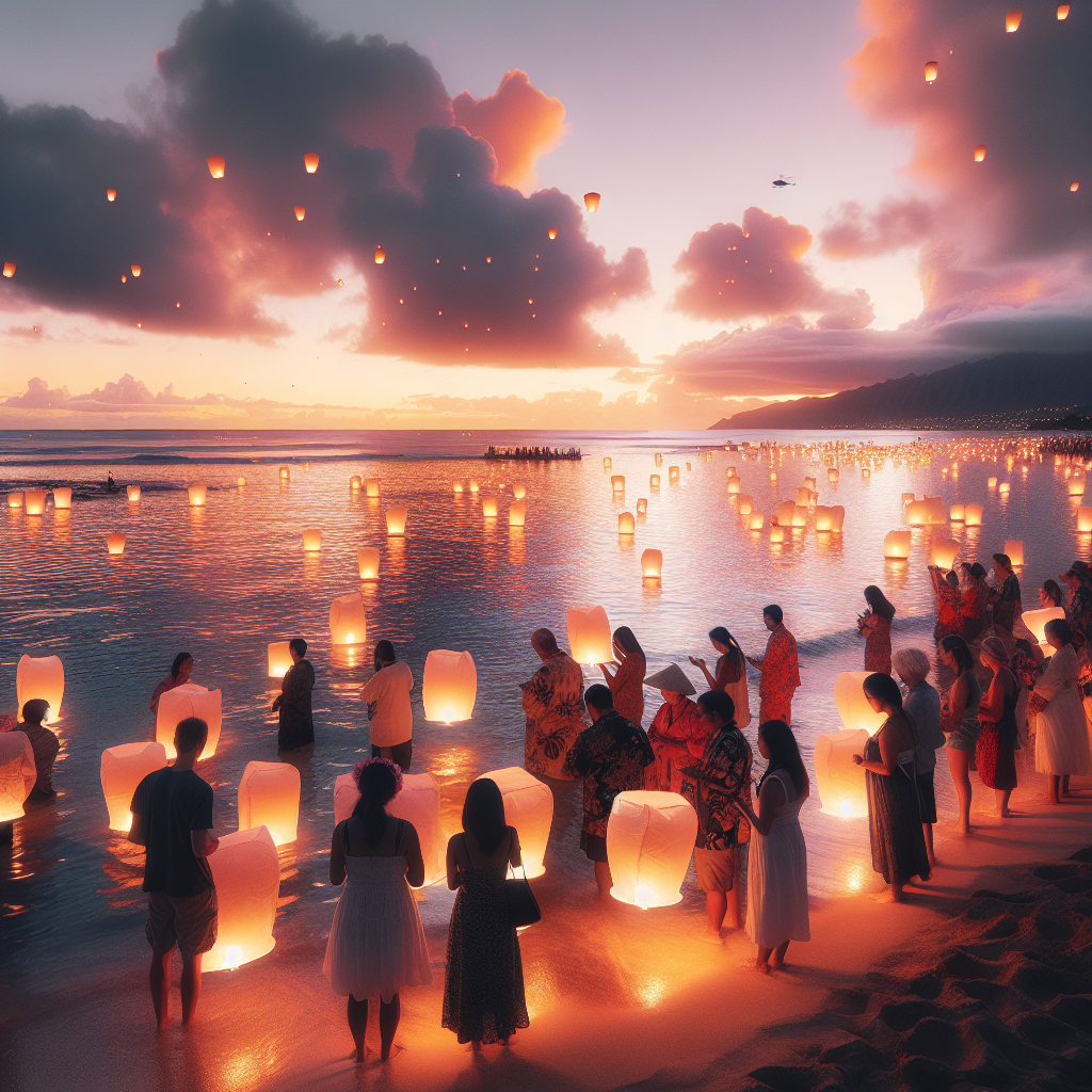 Lantern Floating Hawaii - Honolulu, USA Paint By Numbers
