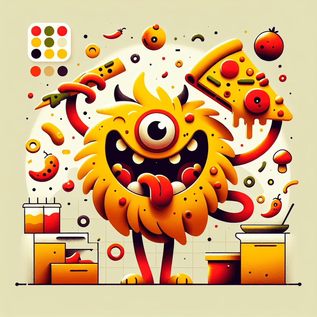 Silly Pizza Monster Paint By Numbers Kits