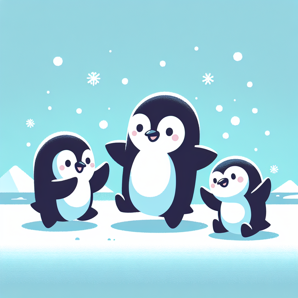 Petite Penguins' Playground Number Painting