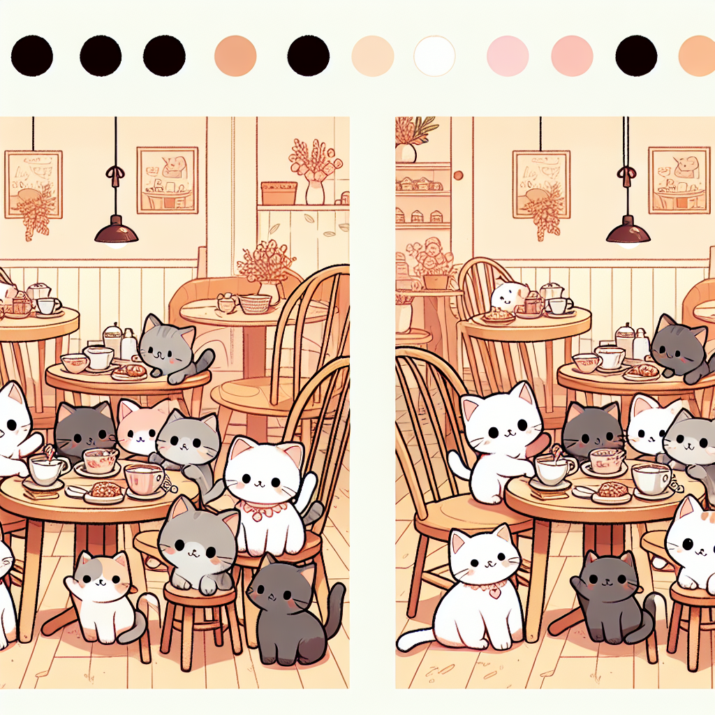 Cute Cat Café Paint By Number