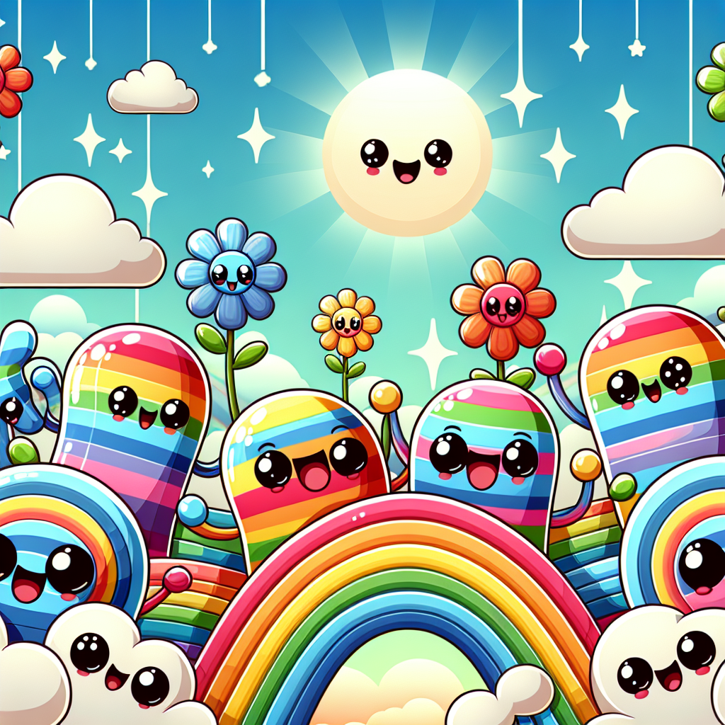 Bouncy Rainbow Pals Numbered Painting Kits