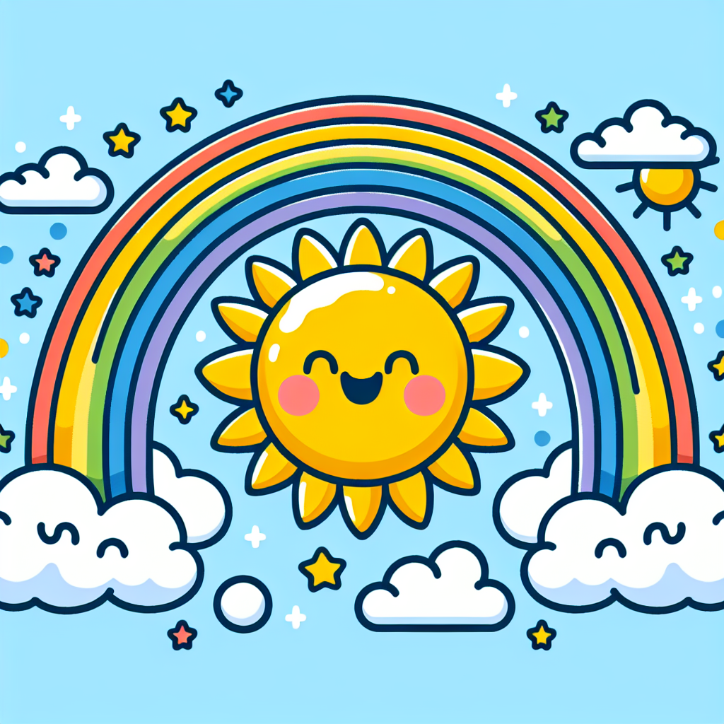 Cheerful Sun And Clouds Paint By Numbers Art