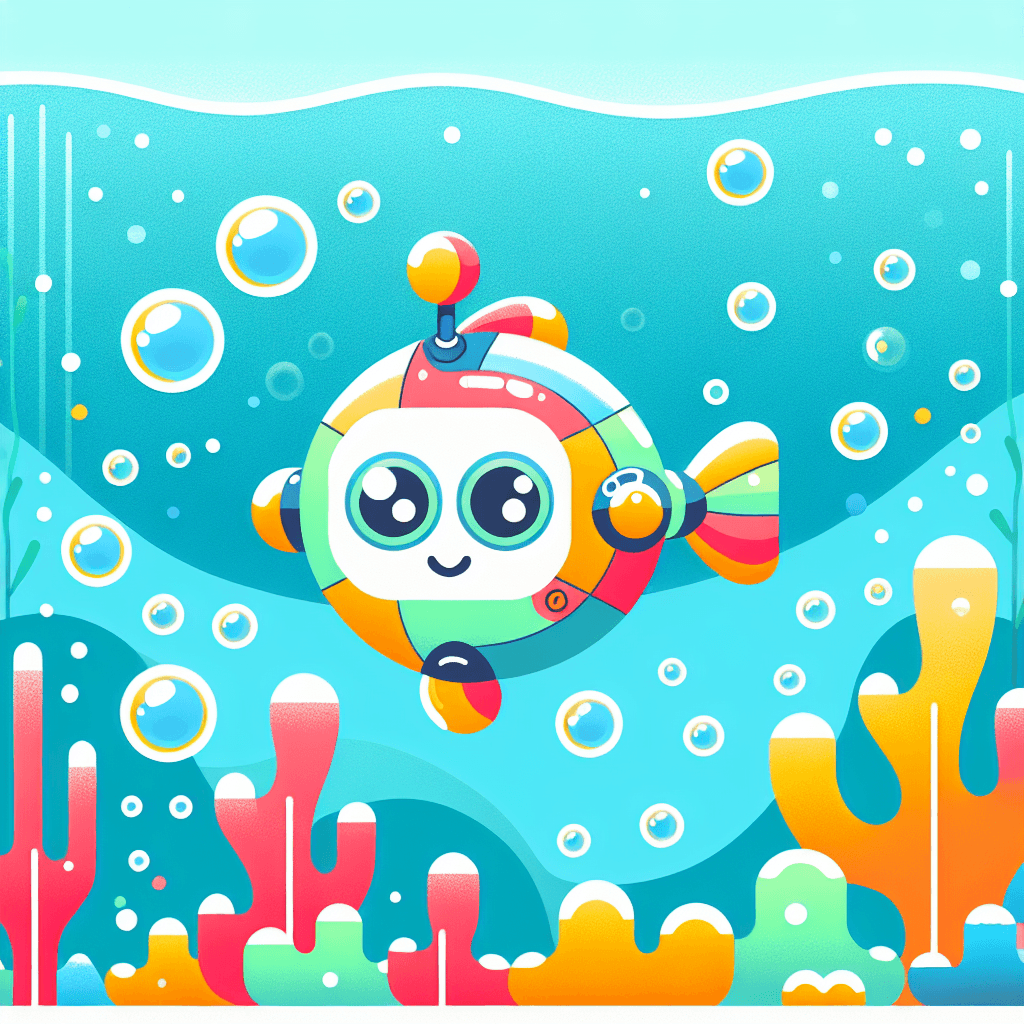 Playful Robot Fish Paint By Numbers