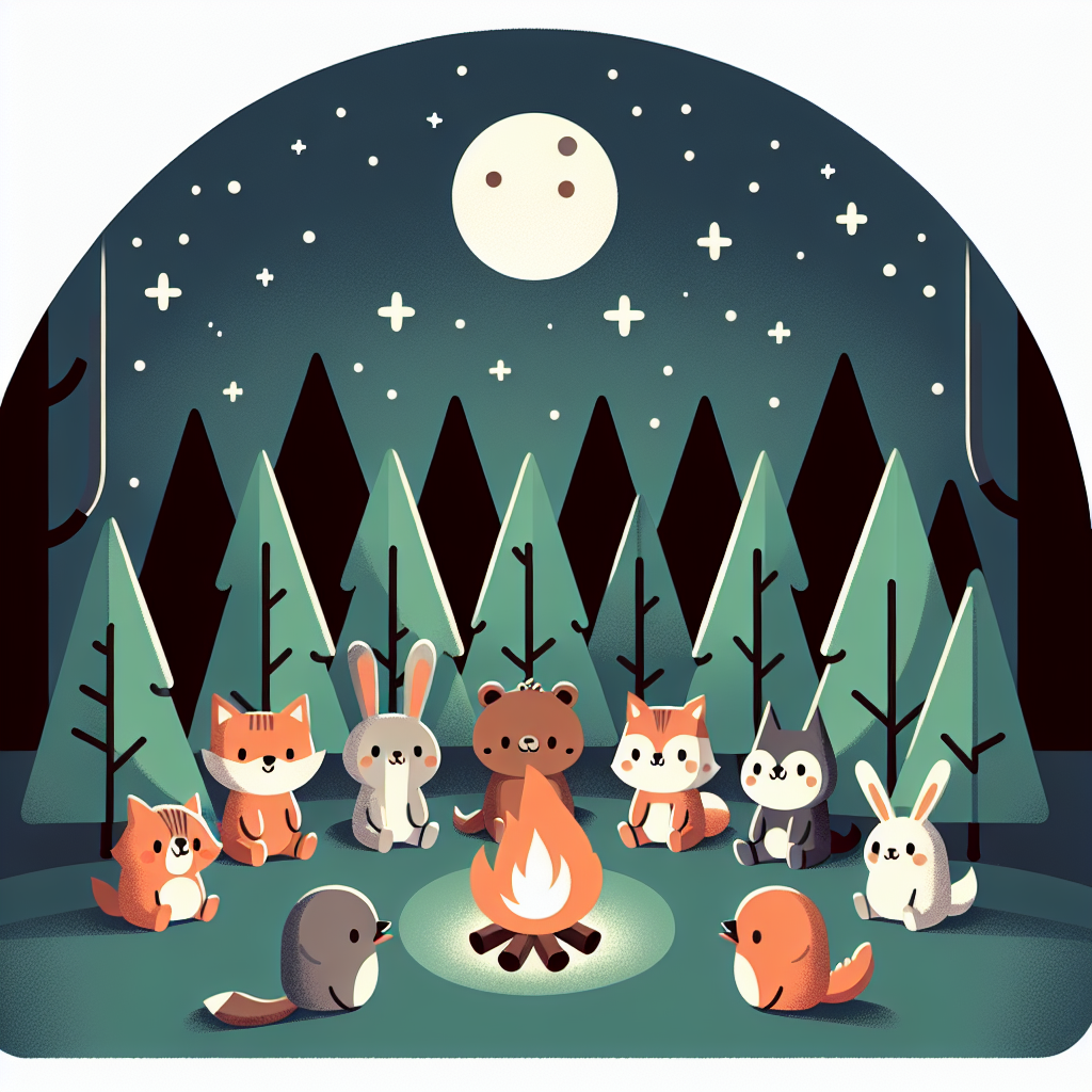 Woodland Critter's Campfire Painting By Numbers Kit