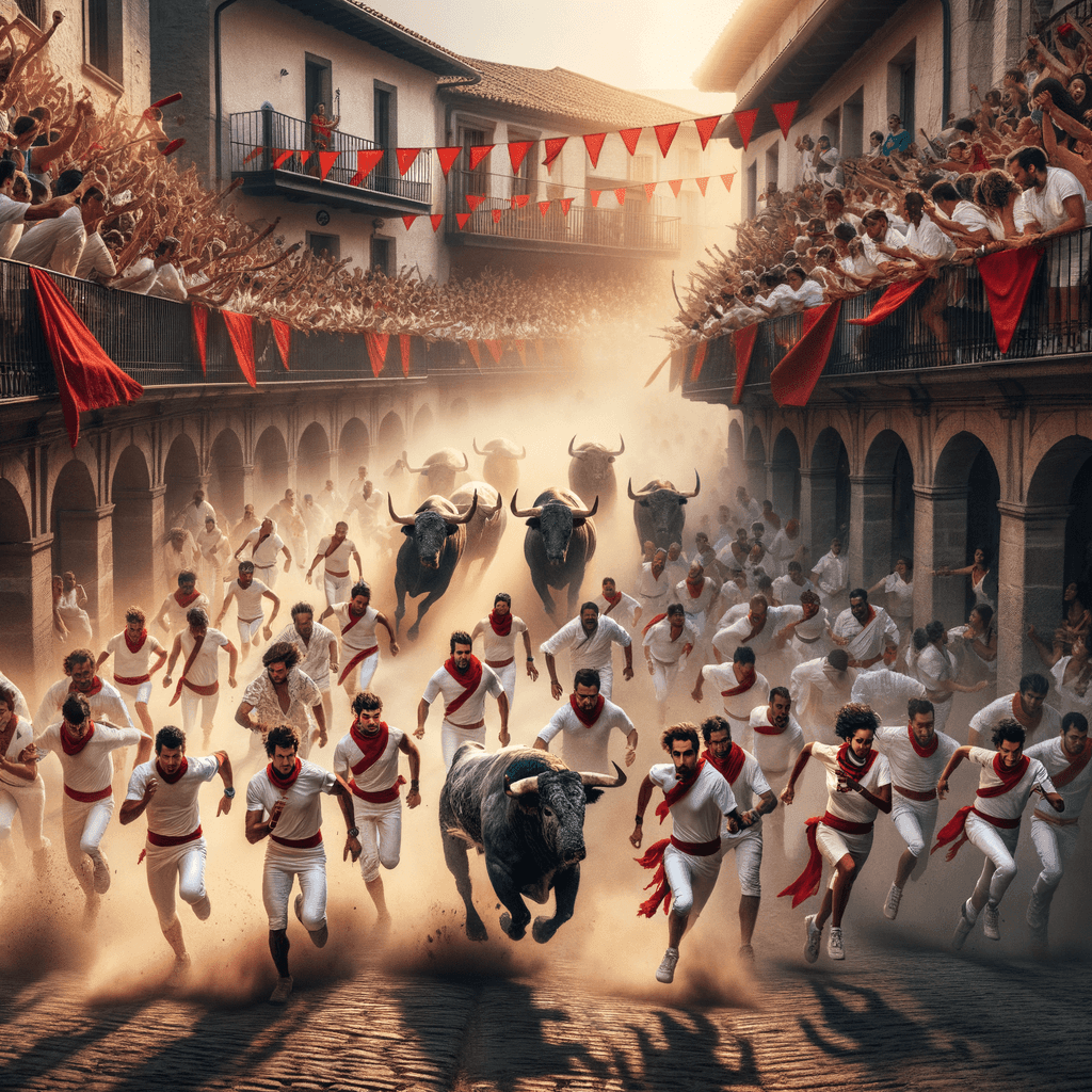 The Running Of The Bulls - Spain Paint By Numbers