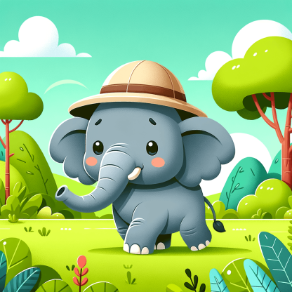 Exploring Elephant Safari Paint By Number