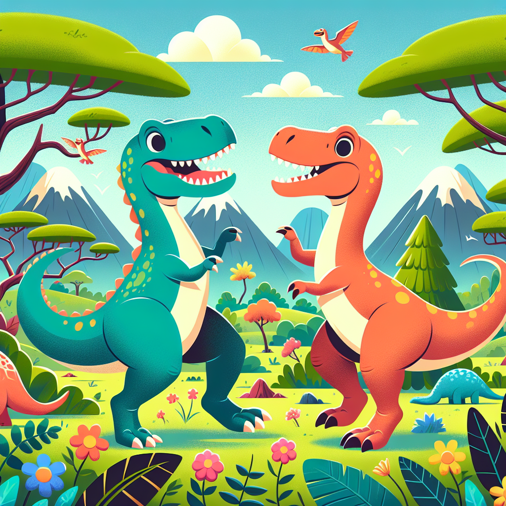 Friendly Dinosaurs' Playtime Paint By Numbers Art